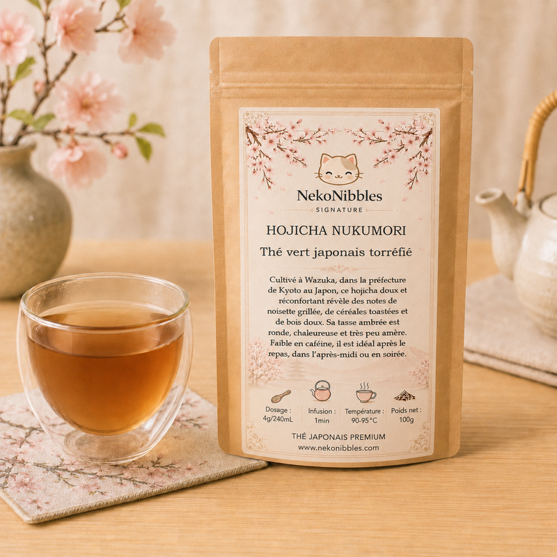 Hojicha Nukumori – Thé vert japonais torréfié de Wazuka