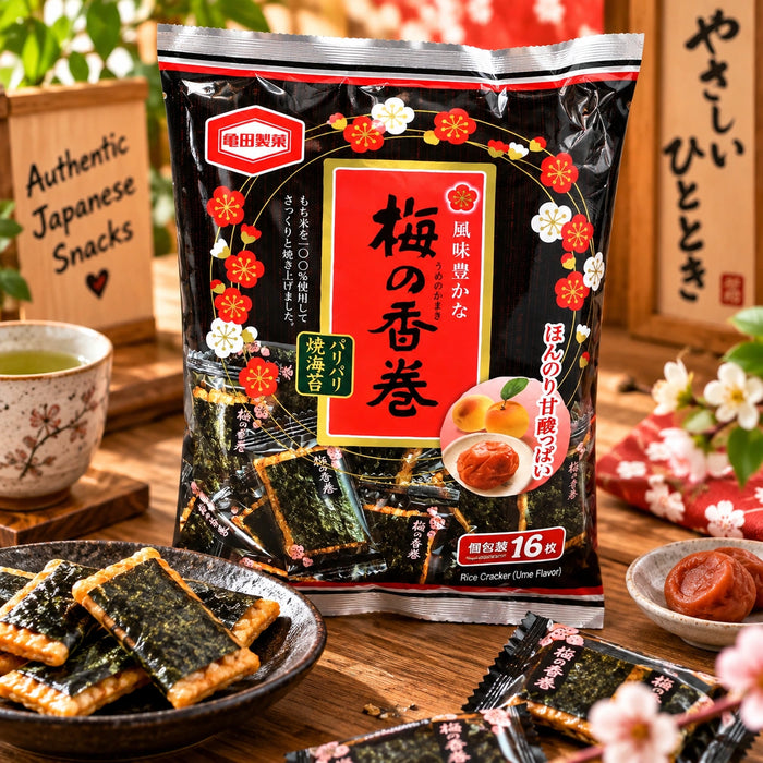 Kameda Ume no Kamaki – Crackers de Riz à la Prune Ume & Nori – 47g