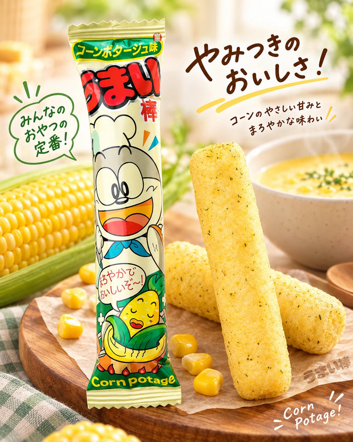 Umaibo japonais – Lot de 10 Corn Potage